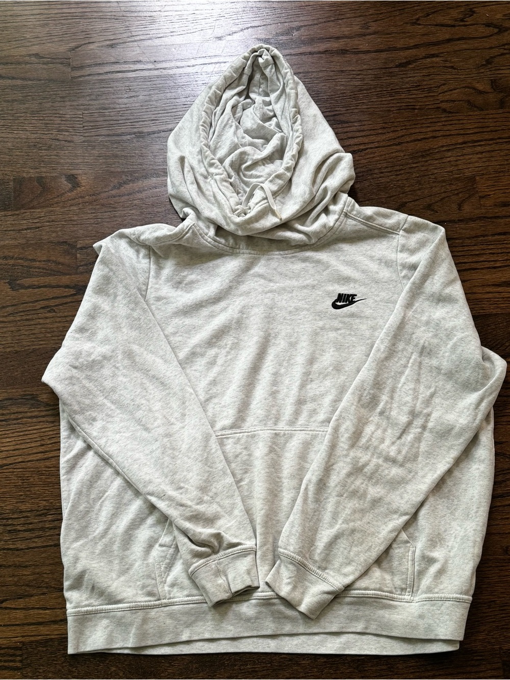 Nike Woman’s funnel neck hoodie cream colored size XL